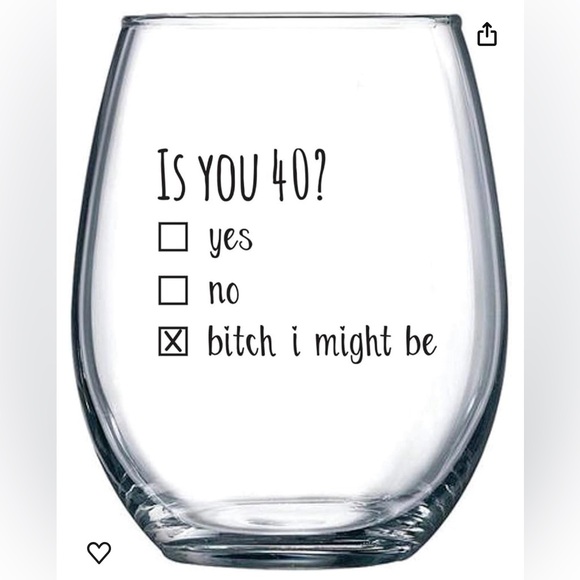 Gelid Other - New in box! 40th birthday wine glass